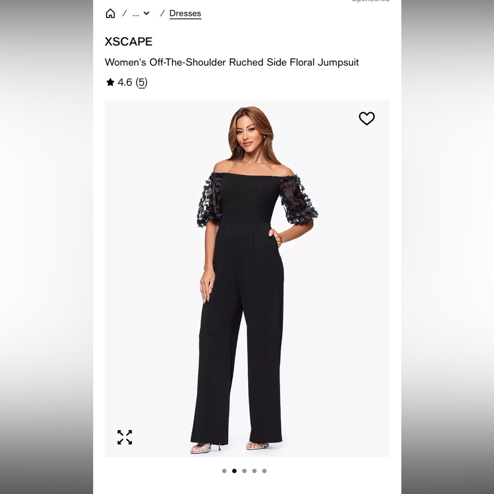 XSCAPE Black Jumpsuit